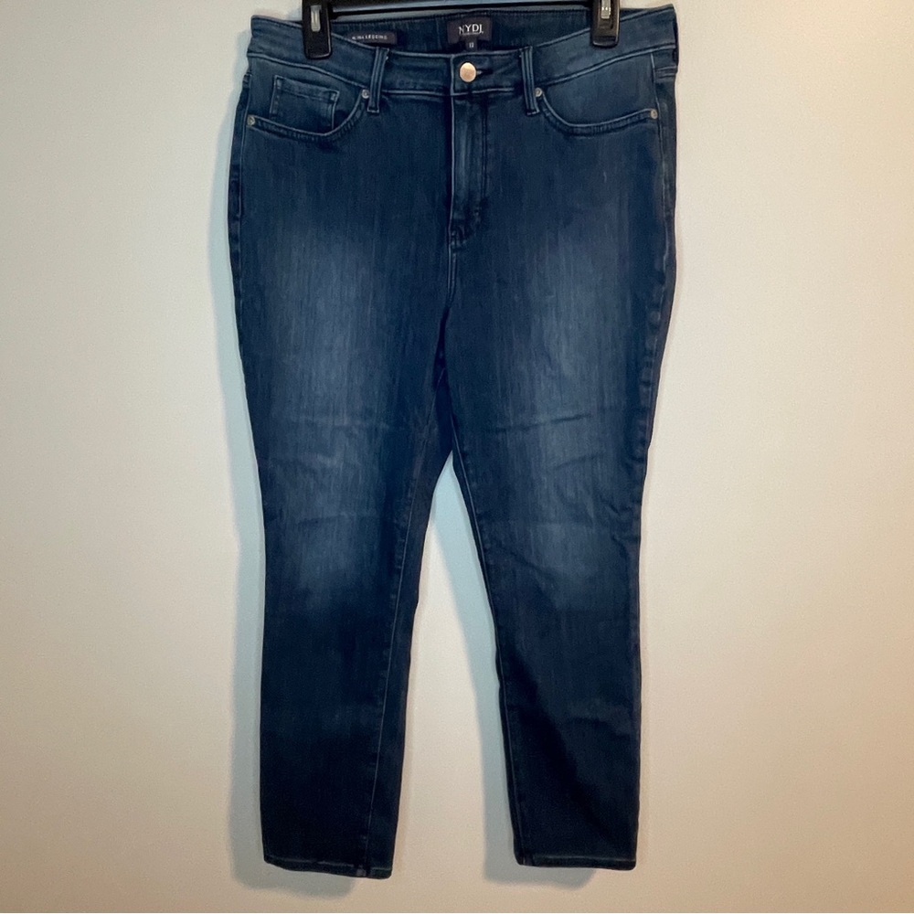 NYDJ Alina Legging Dark Wash Stretch Jeans Lift Tuck 12